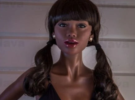 A life-like black woman sex doll